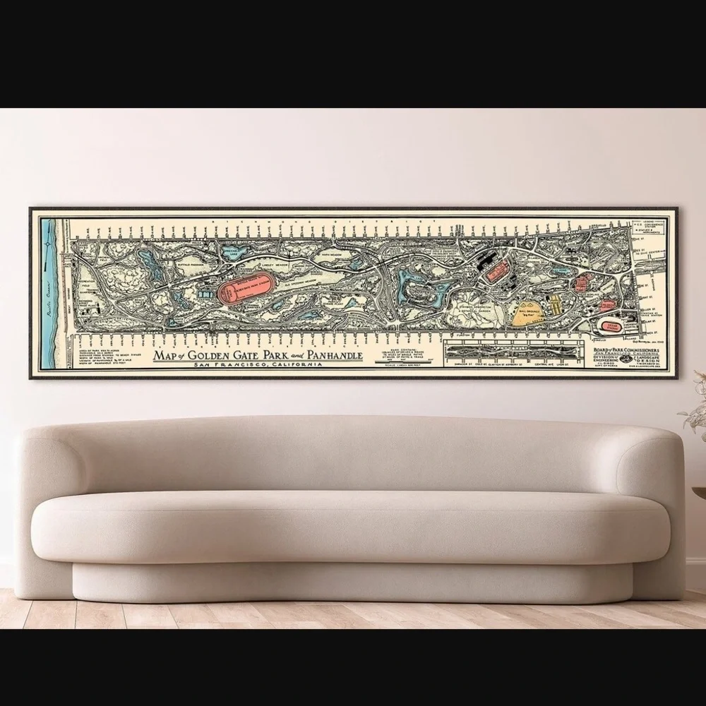 New‎ Map of Golden Gate Park and Panhandle print only